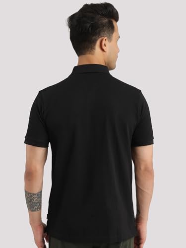 Image of Rupa Bumchums Men Super Combed Cotton Solid Half Sleeve Club Collar Polo Regular Fit T-Shirt with Chest Pocket