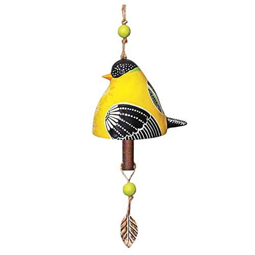Campanilla de viento para pájaros, decoración de jardín, campanas colgantes pintadas a mano, adornos de jardín colgantes, campanillas de viento de tubo de metal para patio, porche, jardín, patio