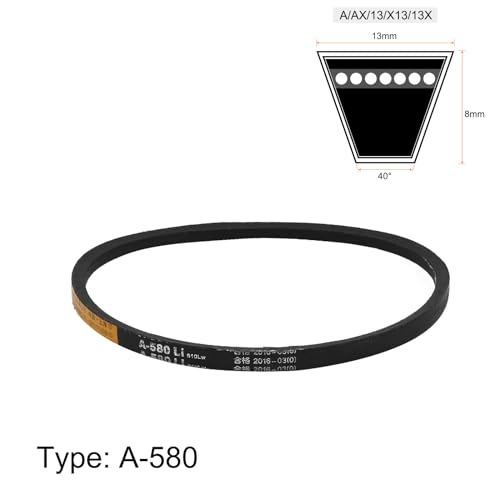 sourcing map A580 Gummi Antriebsriemen Keilriemen 12mm breit 8mm dick für Waschmaschine DE