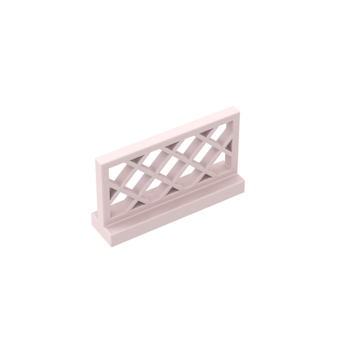 XYEIUGO Compatible with LEGO Bricks 3185 Fence 1x4x2, light pink, 50 PCS — image 1