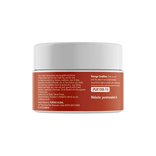 Image of Purenso Select - Copper Rose Mica Powder, 10g I for Soap Making, Candle, Lip Gloss, Nails, Bath Bombs, Art Crafts, Resin