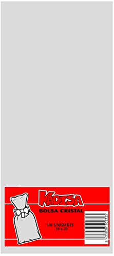 KADISA BOLSAS CELOFAN TRANSPARENTES PARA CELEBRACIONES, CUMPLEAÑOS, BODAS, COMUNIONES, DETALLES, REGALOS, FIESTAS, MESAS DULCES, PASTELERÍA (10X30CM)