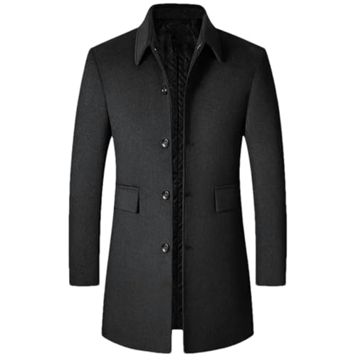 Veste en laine homme style trench coréen chaud contre le froid hivernal BK001 S