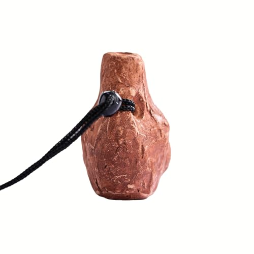 Aztec Death Whistle, Up To125+ Decibels Loud Real Screaming Silbato Azteca Death Whistles Loudest Authentic Human Ehecachichtli Sounding Screams Aztec War Whistle Halloween Costumes Gift (Ceramic)