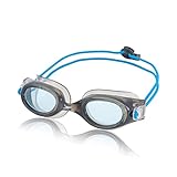 Speedo Unisex-Kinder-Schwimmbrille, Hydrospex, Bungee, Junior, Alter 6–14 Jahre, Schwarz/Celeste, Einheitsgröße