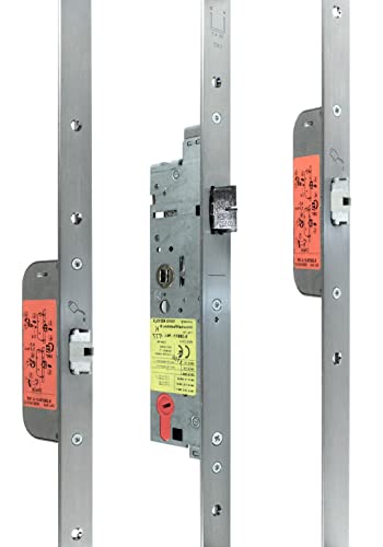 BKS Secury Mehrfachverriegelung/Panikschloss 1910 Umschaltfunktion B geteilter Vierkant, Entfernung: 92mm, Vierkant 9mm, VA Stulp: 24x3x1750mm (DIN Rechts, Dornmaß: 40mm)