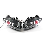 WinnerMoto Front Motorcycle Headlight HALO Red Angel Eye Headlight Fit For Yamaha 2004 2005 2006 YZF R1 New