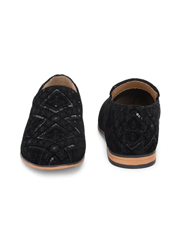 Image of San Frissco Men's Loafers Ethnic Mojaris Casual Slip On Shoes /Soft Cushioned Footbed Insole with TPR Sole /Stylish Lightweight Mojaris Perfect for Party Weddings Festive Season