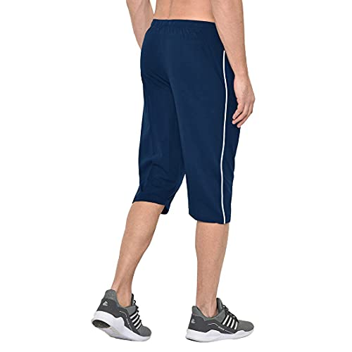 Image of Men's Regular Fit Cotton Three by Fourth, 3 /4th, Man Capri, Capris, Three Quarter, Capri for Men, Printed, Sports Running, Three Quarte, Casual Lounge Short, Nightwear Sleep Shorts, Pack of 2