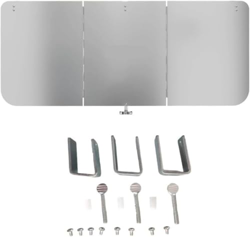 Aluminium Patio Heater Reflector Shield, Heater Replacement With Windproof Deflector Panel For Outdoor Mushroom And Pyramid Flame Heaters