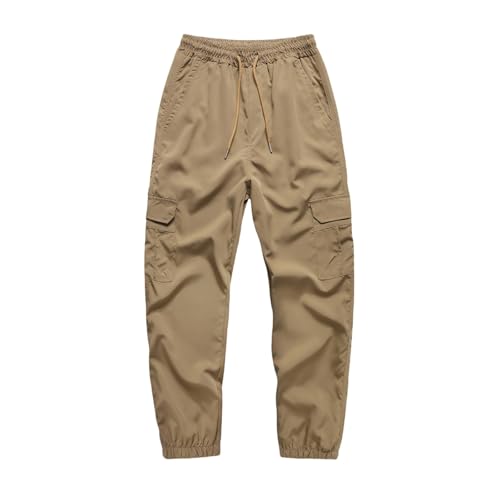Pantalon cargo léger homme pantalon ample décontracté en polyester léger