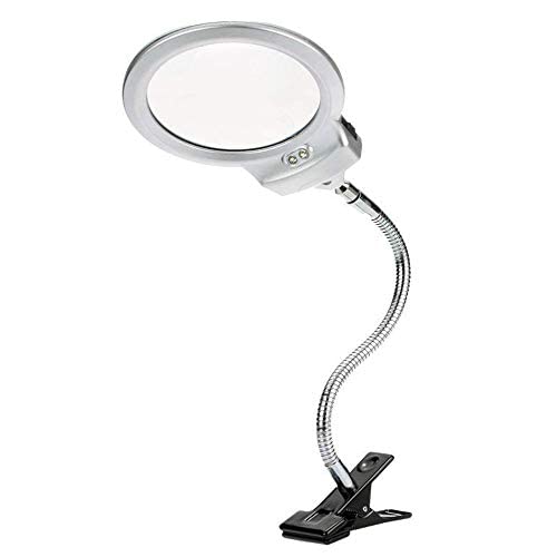YUHINN Lupa Lupa con Abrazadera Cuello Flexible Brazo Giratorio Ajustable Soporte multifunción Herramientas de Lectura para Trabajos de reparación de Cerca Inspección