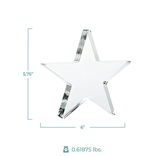 Baudville Acrylic Trophy - Star - Personalized Engraving Up to Three Lines and Graphic Selection