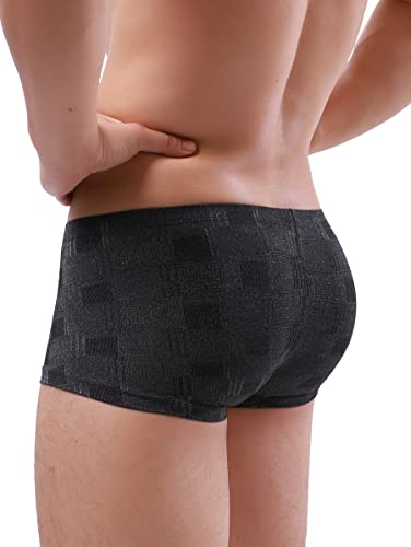 IKINGSKY Men's Four Way Stretch Boxer Briefs Sexy Pouch Shorts Low Rise Bulge Under Panties for Men3