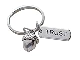 Acorn Charm Keychain with Trust Charm - Peter Pan's Kiss
