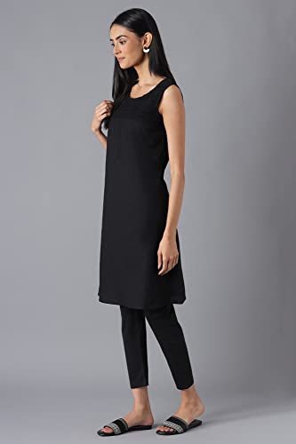 Image of Aurelia Women's Cotton Blend Solid Regular Kurta