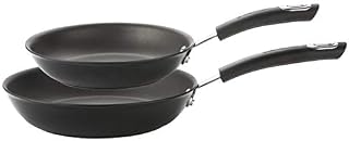 Circulon Total Hard Anodised Frying Pan, Non-Stick Frying Pan for Even and Thorough Cooking, Non-Stick Pan Suitable for All Hob Types Including Induction, Twin Pack, 22 and 25 cm