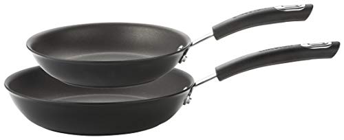 Circulon Total Hard Anodised Frying Pan | Nonstick Frying Pan for Even and Thorough Cooking | Non Stick Pan Suitable for All Hob Types Including Induction - Twin Pack, 22 and 25cm