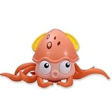 Lugar aplicable: este juguete anfibio de pulpo no solo se puede utilizar en el suelo de la sala de estar, sino que también se puede utilizar en la bañera, en la playa y en el mar. Será el compañero leal de tu hijo. Una opción de regalo ideal para cumpleaños, día del niño, Navidad, Halloween, Acción de Gracias, fiestas, vacaciones, etc.