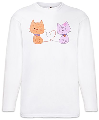 T-shirt manches longues chat cartoon Urban Backwoods vêtement coton col rond motif chat