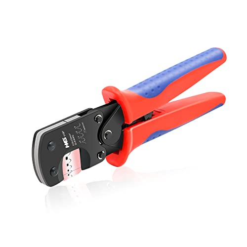HKS Open Barrel Micro Pin Connectors Crimping Tool 0.03-0.52mm² 32-20 AWG Ratcheting Crimper for D-Sub, for Molex JST TE & JAE