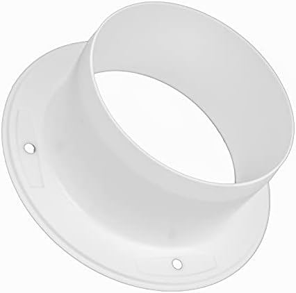 - 4" Inch Plastic Wall Mount Flange. PVC or Flexible Round ducting Connector to Wall Vent. HVAC Systems