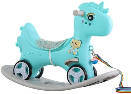 Babies-Up 3-in-1 Rocking Dino Horse (Blue)