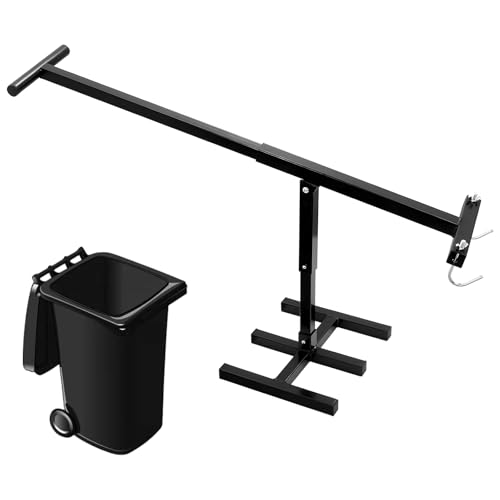 Okstenck Compattatore Manuale Per Rifiuti Da Giardino, Per Esterni, Bidoni Del Riciclaggio, 240 L, Nero