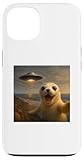 Questo divertente design grafico di novità di umorismo fresco di cuccioli di foca presenta un'adorabile foca che scatta un selfie UFO con alieni invasori, mescolando sarcasmo, dolcezza e divertimento intergalattico in modo giocoso e creativo.