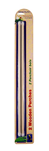 Penn-Plax Bird-Life Wooden Bird Perches – Great For Parakeets, Lovebirds, Parrotlets, Finches, Canaries, And Other Small Birds – 2-Pack – 18” Long #TOP16