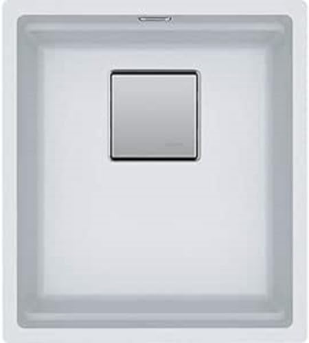 Franke Kubus 2 KNG 110 – 37 – Évier (évier sous comptoir de cuisine, rectangulaire, Fragranite, blanc, 1 seins, rectangulaire)