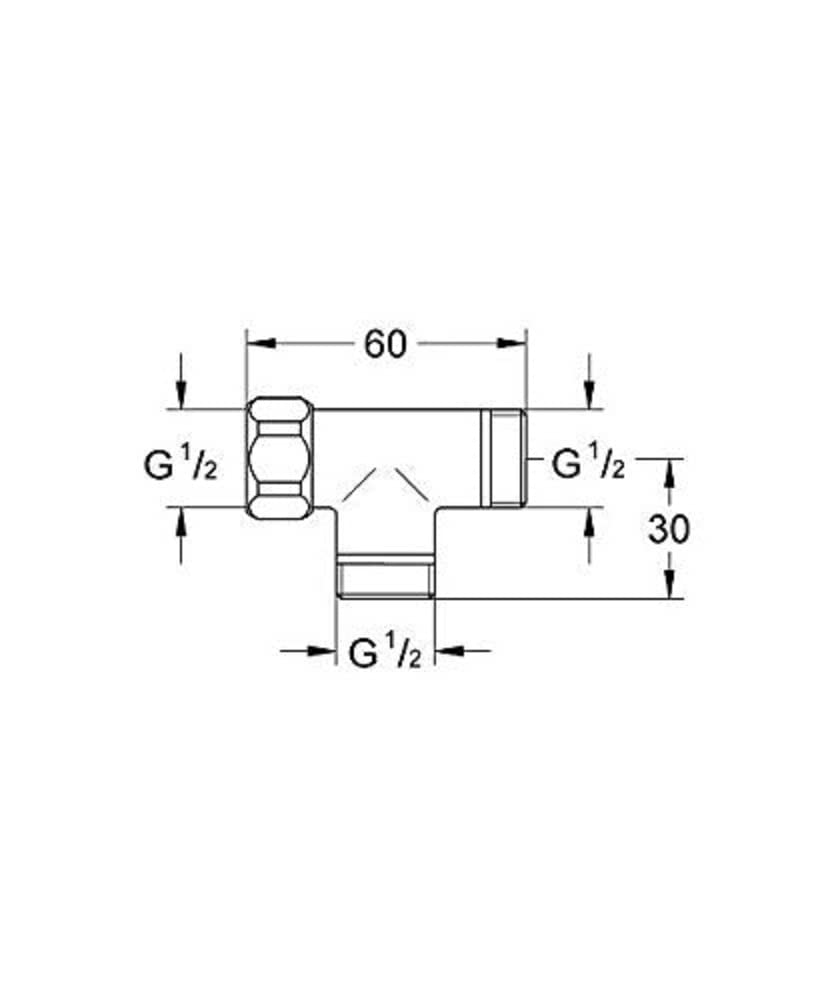 GROHE Legio-Shower Tee Connection Chrome 28874000