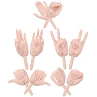 ANCLLO 10 stücke Bewegliche Hände Puppe Benutzerdefinierte Zubehör Kunststoff Haut