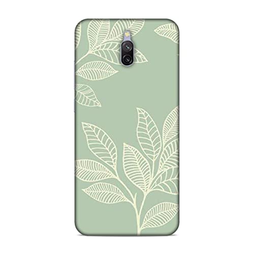 Image of Printed Mobile Back Hard Case Cover for Xiaomi Redmi 8A Dual | Leaves, Sketch, White Leaves A-2192