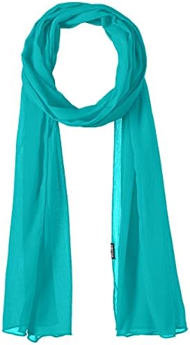 Amazon Brand - Hikaro Chiffon Scarf Lightweight Soft Sheer Long Head Wrap Solid All Season 18x64