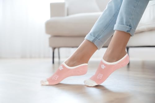 Image of Violet Mist Women's No Show Socks - Low Cut, Invisible, Non Slip Footies - Flat Boat Socks