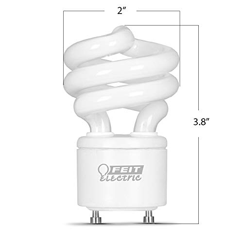 Image of Feit Electric 60W Equivalent CFL Twist Light Bulb on GU24 Base, Non-Dimmable, 900 Lumens, 10K Life Hours, 2700K Soft White, 12 Pack - BPESL13T /GU24 /12