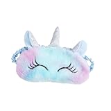 DONFAMDS 3個 カラフル かわいいぬいぐるみ風睡眠用アイマスク 軽量通気性素材 目元を完全遮光 リラックス促進 旅行や昼寝に レディース メン