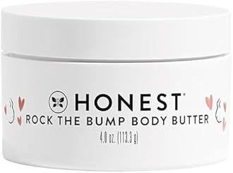 The Honest Company Mama Rock Bump Body Butter Moisturizing Stretch Mark Cream, Shea Avocado Oil, Vitamin E, Hypoallergenic and Dermatologist Tested, 4 oz