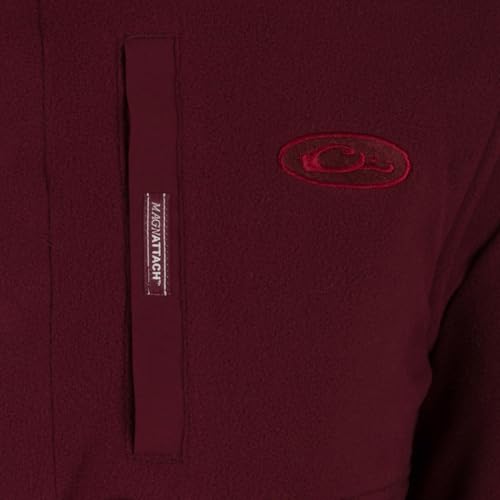 Drake Waterfowl Men's Camp 2.0 Fleece Pullover | Hunting Anti-Pill Moisture Wicking 1/4 Neck Snap Sweater with Chest Pocket4