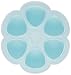 Beaba Multiportions Silicone Baby Food Freezer Tray w/ Clip On Lid, Baby Food Storage Container Ice Cube Tray Maker for Homemade Baby Food, Rain, 3 oz