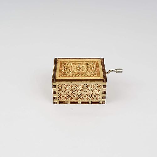 Image of Zesta Wooden Hand Cranked Collectable Engraved Music Box (Happy Birthday Colorful)