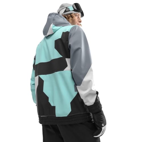 SIROKO - Veste de Snowboard W1 Ushuaia - S - Turquoise/Gris