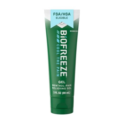 Biofreeze Menthol Gel 3 FL OZ Tube Associated With Sore Muscles, Arthritis, Backaches, Strains, Bruises, Sprains & Joint Pain (Packaging May Vary)