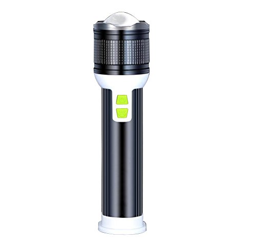Spécialité Portable USB Rechargeable Tactique LED Lampe De Poche Multifonction Lampe De Table Puissance Puissance Réchauffement Signe Lumière, Camping en Plein Air Lumière,Édition Améliorée,Black,S