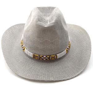 Image of Cowboy Western Beaded Hat Band Rodeo Style Handmade