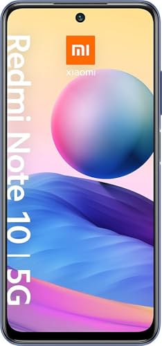 XIAOMI Redmi Note 10 5G Smartphone,4GB+128GB Teléfono con NFC,MediaTek Helio G95 Procesador,6.5' FHD+ Dot Pantalla(48MP+2MP+2MP+8MP) Quad Camera, Azul, Accesorios no incluidos (Reacondicionado)