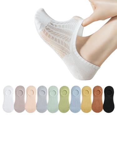 Chaussettes invisibles femmes Fisoew F429 anti-glisse et ultra respirantes