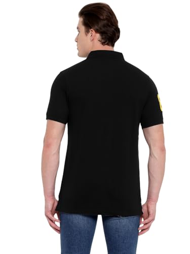 Image of Deniklo Men's Cotton Rich Half Sleeve Regular Fit Solid Polo T-Shirt (Available in Plus Size)