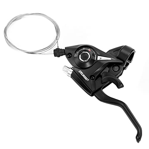 Sunnyushine Palanca Cambios Freno, con cables internos, desviador delantero y trasero para bicicleta, palanca cambio freno para bicicleta montaña MTB 3 x 7 velocidades